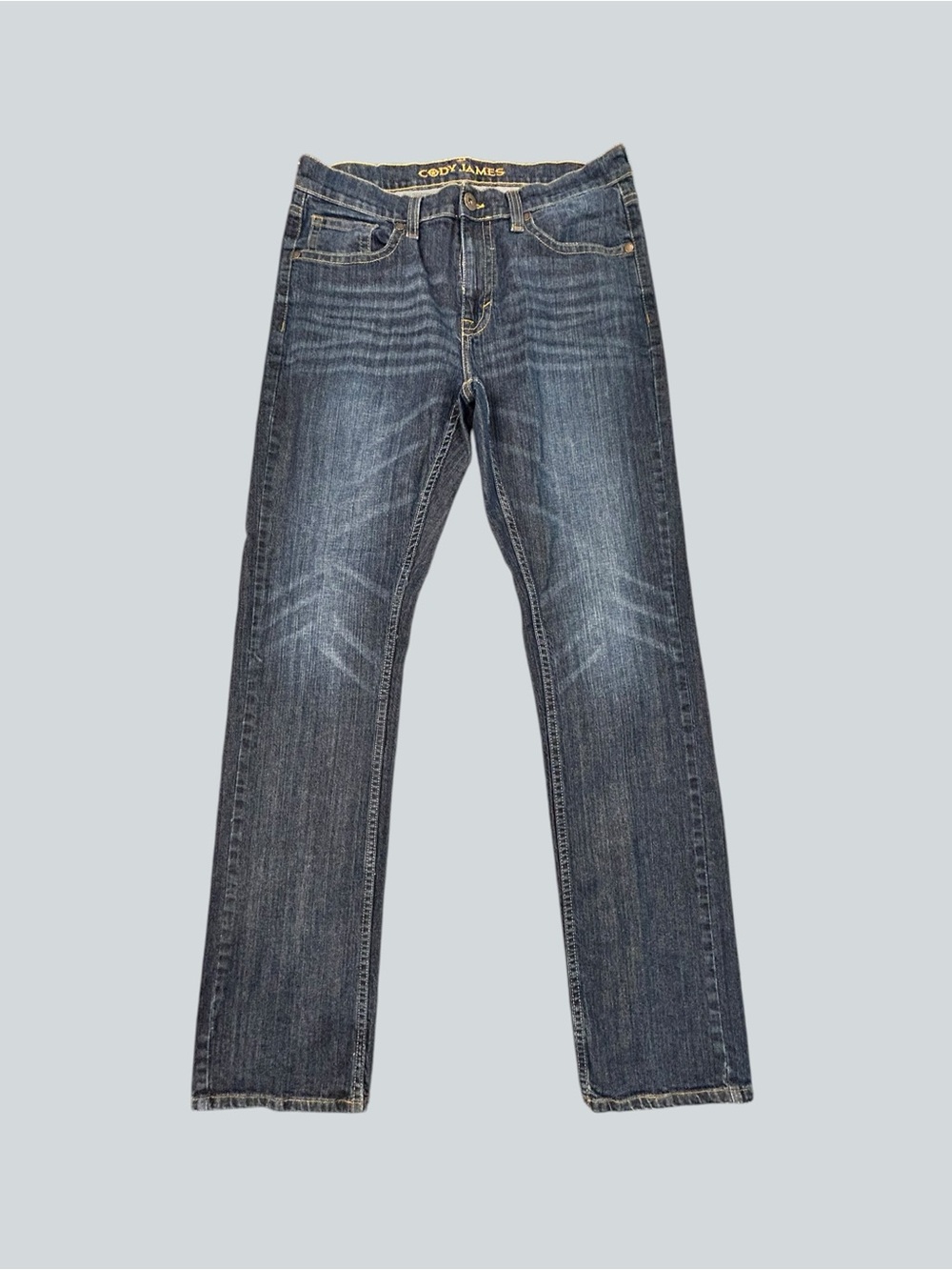 Cody James Men's Dark Blue Straight-Leg Jeans 34x36 Western Casual Denim Cowboy